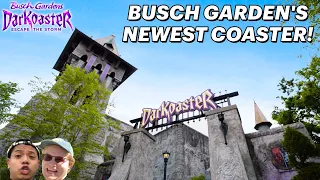 Coaster Idiots Ride DarKoaster! - Busch Garden's Newest Roller Coaster! - Media Day Vlog