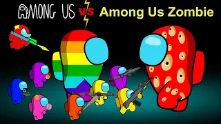 Giant Zombie Among Us vs Giant Rainbow Among Us - 어몽어스 VS 좀비애니메이션 - Among Us Zombie Animation