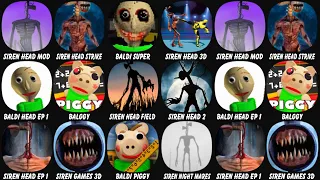 Siren Head Mod: Evil Ghost Games, Siren Head Strike Scary Forest, Baldi Super Extra Scary Mod...