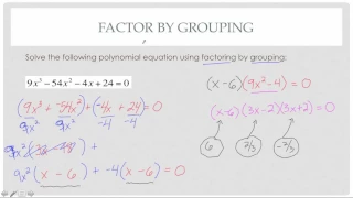 Algebra IIA Week 9 Video Lesson