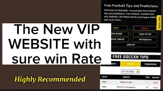 The New Websites that Gives 98% Sure winnings | Football Prediction #betting Predictions