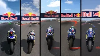 MotoGP 13 vs MotoGP 14 vs MotoGP 15 vs MotoGP 17 vs MotoGP 18 - Gameplay Comparison HD