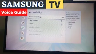 Samsung Tv Voice Guide Setting | How to Turn Samsung TV Voice Guide On and off | Voice Audio Adjust