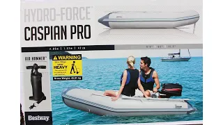 BESTWAY HYDRO-FORCE Caspian Pro Inflatable Dinghy Unboxing & Inflating