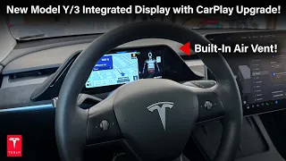 New Tesla Model Y/3 Most Integrated Instrument Cluster Display with Apple CarPlay Upgrade! #tesla