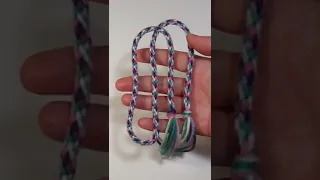 How To Make Rope Friendship Bracelet Cord Tutorial - Beginner Kumihimo Yarn Braid #shorts