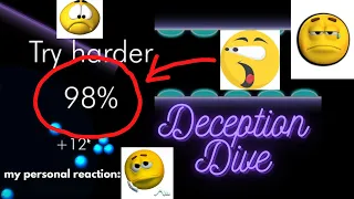 (EXTREME DEMON) "Deception Dive" 100% by Rustam and more | Geometry Dash 2.11