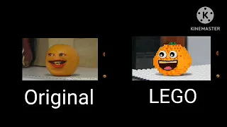 Annoying orange monster burger vs Lego monster burger