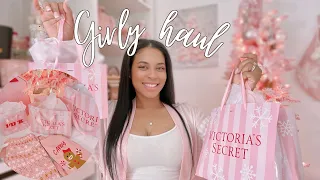 Victoria Secrets | Pink Christmas Shopping Haul ❄️🎀