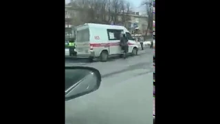 Авария в Донецке на пересечении Шахтостроителей и бульвара Шевченко