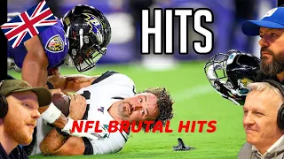 NFL 'BRUTAL' Hits REACTION!! | OFFICE BLOKES REACT!!