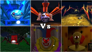 Choo Choo Charles mobile game VS The Clown horror games