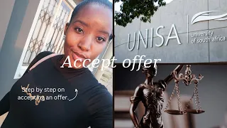 How to accept offer | UNISA |MOOC |Law Forever ⚖️