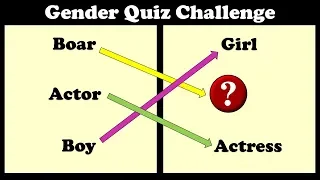 Gender Quiz- 1 | Learn English | GKQuestions