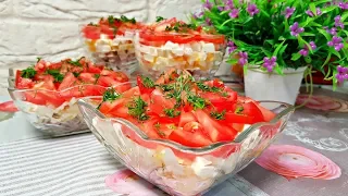 АХ, КАК ЖЕ ВКУСНО! НА ПРАЗДНИК ТО, ЧТО НУЖНО. Оригинальный и Очень Вкусный САЛАТ