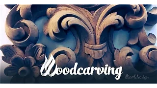 Woodcarving Baroque Element ►► Timelapse Урок Резьба по дереву Стиль Барокко