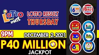 Lotto Result Today 9pm Draw December 2 2021 Swertres Ez2 Stl Pcso