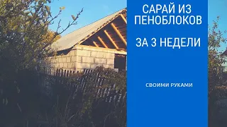 САРАЙ ИЗ ПЕНОБЛОКОВ. Своими руками