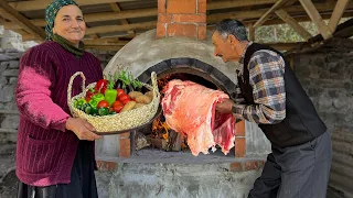 Delicious Oriental Dish of Lamb and Fresh Vegetables In a Homemade