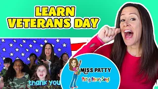 Learn Veterans Day Song (Official Video) for Children | Military Army Song Thank you by Patty Shukla