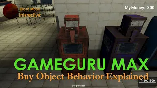 GameGuru Max Tutorial - Buy Object Behavior Explained