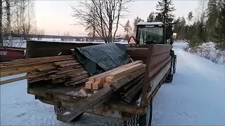 Halpa jalassauna eräjormamökille. Rungon osien tekoa