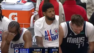 PAUL GEORGE & JAMES HARDEN EMBARRASSED AFTER LUKA HUMILATES THEM OPENLY & STEALS GAME 5 FROM THEM!