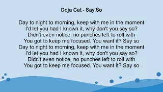 Doja Cat - Say So (LYRICS)