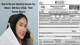 How to file your Quarterly Income Tax Return - BIR Form 1701Q - Third Quarter | Cleah Araujo Belloga