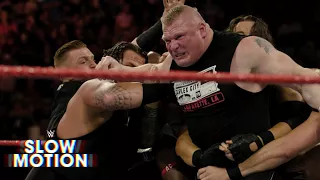 Experience Brock Lesnar and Samoa Joe's Raw brawl in visceral slow motion: Exclusive, June 13, 2017