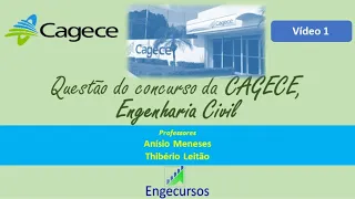 Concurso CAGECE - Engenheiro Civil - questão resolvida da prova de 2013 (VÍDEO 1)
