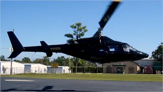 Airwolf. Black Bell 222 Helicopter (Start,Takeoff, Fly-by, Landing).