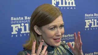 SBIFF Opening Night - Mireille Enos Red Carpet Interview "Miranda's Victim" World Premiere