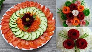 How to decorate a salad. Decoration of dishes.