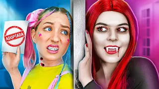 Fui ADOPTADO por un VAMPIRO🦇 HACKS para PADRES VAMPIROS por La La Vida Emojis