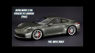 Full Video Build - Alpha Model 1/24 Porsche 911 Carrera (992)