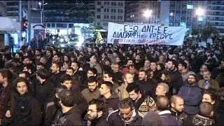 Zum Beginn der Ratspräsidentschaft: Griechen demonstrieren gegen EU