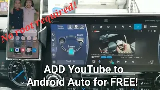 How to ADD YouTube to Android Auto Coolwalk with CarStream App (NO PHONE ROOT REQUIRED)