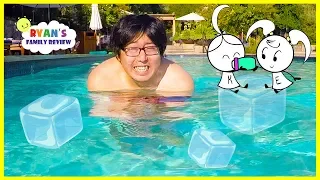 Swimming in Super COLD Water + FUNNY Cartoon Animated  NEW CHANNEL EK DOODLES