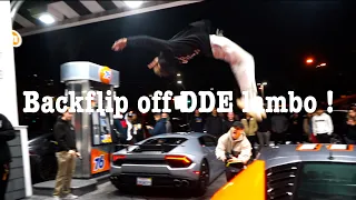 Lorenzo did a back flip off Daily Driven Exotics Lambo! Crazyness