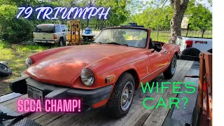 1979 TRIUMPH SPITFIRE FIRST START?  (wife's car) maybe....