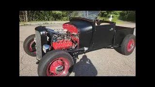 1929 Ford Model-A Custom Roadster Hot Rod Convertible Video 1 Exterior Engine 1