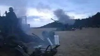 Swedish 77a howitzers firing