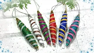 🎄 Ёлочные новогодние игрушки своими руками из фоамирана 🎄 diy christmas ornaments glitter foam