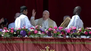 Easter Urbi et Orbi Blessing with Pope Francis 17 April 2022 HD