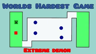 "Worlds Hardest Game" (MY FIRST EXTREME PLATFORMER DEMON) 100% Completed | Geometry Dash 2.2