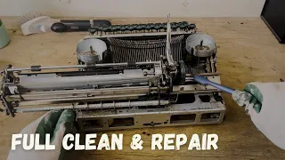 Smith Corona Silent Typewriter Repair - Full clean, fixed broken draw band and shift lock