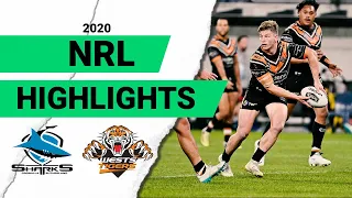Sharks v Wests Tigers Match Highlights | Round 3 2020 | Telstra Premiership | NRL