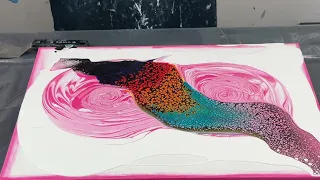 Swiping with Cell Activator~Ring Pour~Acrylic Pouring~Fluid Art~288