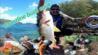 Kayak catch clean & cook on gasparee island